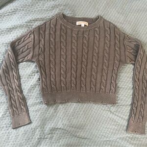 Cozy Cable Knit Crew Neck Sweater